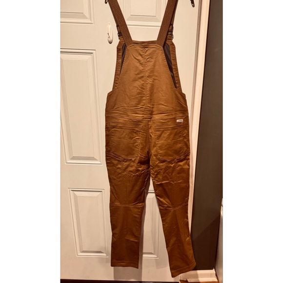 Men's LIVSN Brown flex canvas Cargo Overalls Waist 34 x30 - Picture 3 of 4